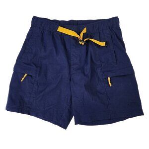 The North Face Classic V Belted Cargo Shorts Mens S Navy Blue Nylon NF0A55V8
